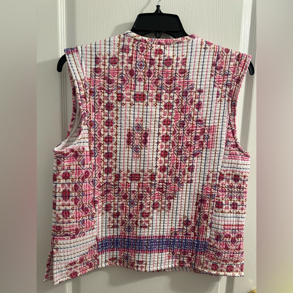 SUPER NATURAL By SECRET MISSION Women's Pink and Blue Patterned Top. So Unique - Picture 4 of 7